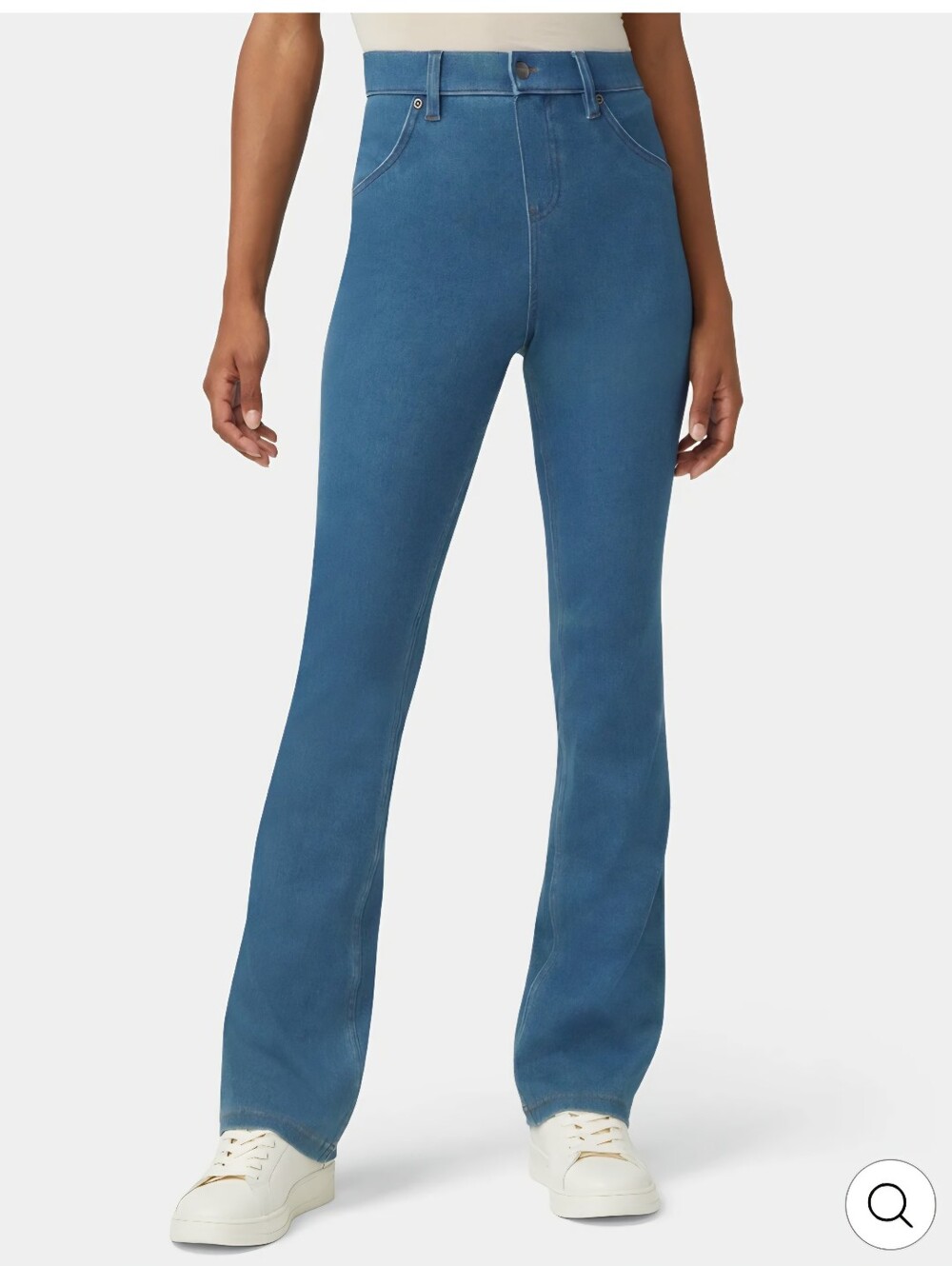HUE Blue High-Rise Wide Leg Jeans Size Large NWT